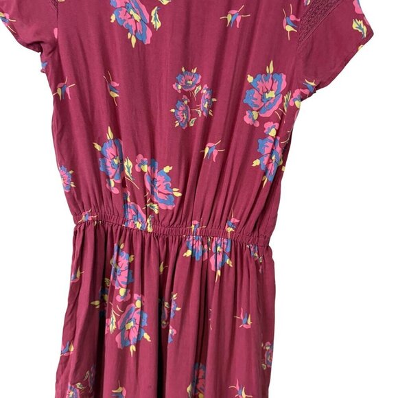 Matilda Jane Women's Pink Floral Rayon Lace Detail Dress Size M - Picture 9 of 12